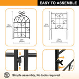 YOBAZAN Metal Garden Trellis 71"x20", 2 Pack Plant Support Trellis