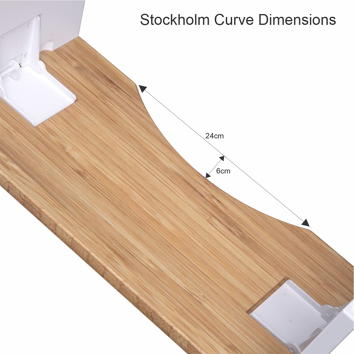 Squatty Potty Stockholm Folding Bamboo Toilet Stool 7" Collapsible, Brown and White, 1 Count