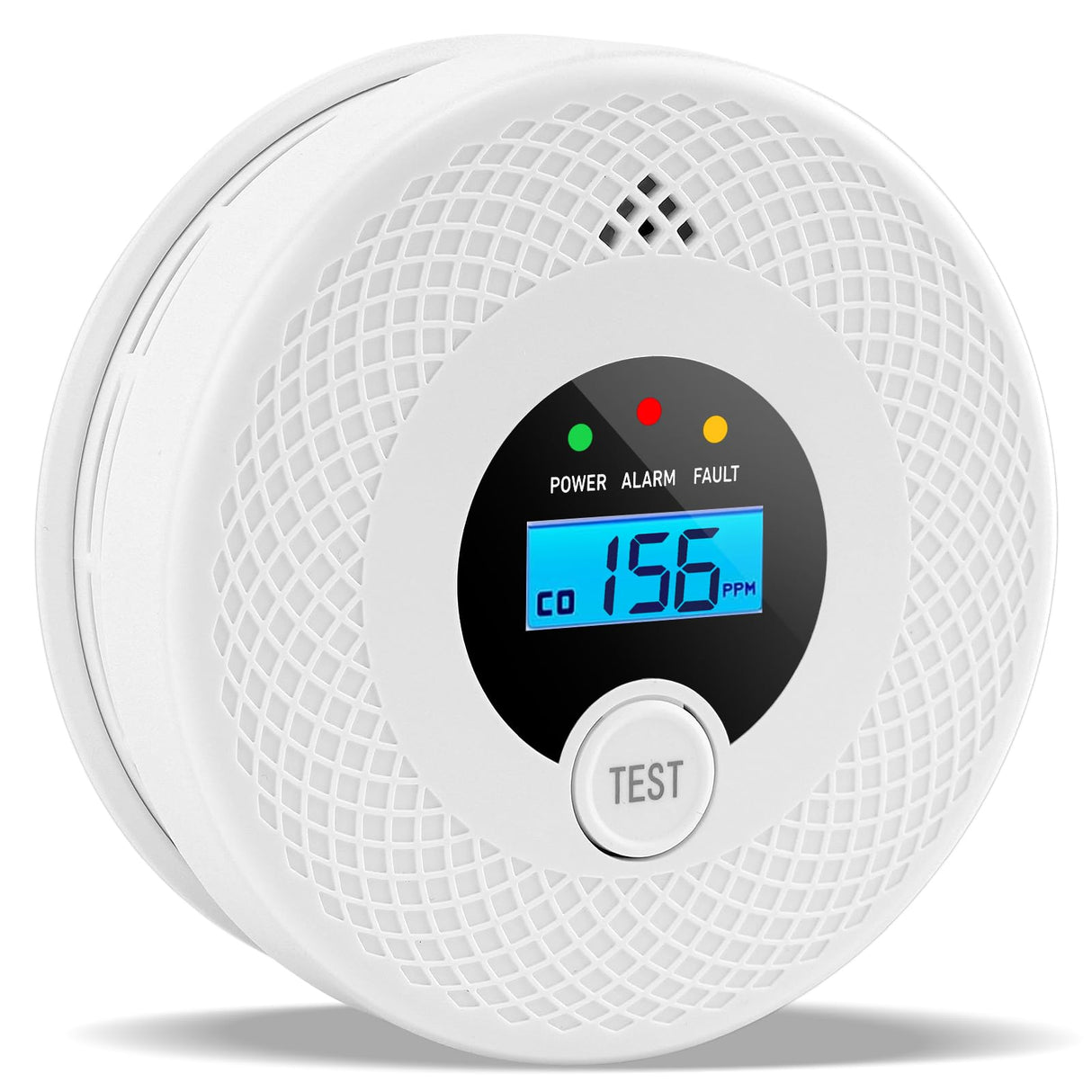 1 Pack Smoke and Carbon Monoxide Detector with LCD Display, 85dB Alarm, Test Button, LED Indicators, Battery-Operated Fire Alarm Smoke Detector for Home, Kitchen, Bedroom, Office