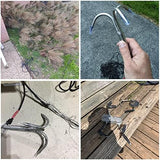 Grappling Hook with 3-Claw Stainless Steel,3 Claw Climbing Carabiner Hook for Retrieving,Outdoor Hiking,Tree Limb Removalr,Salvage.