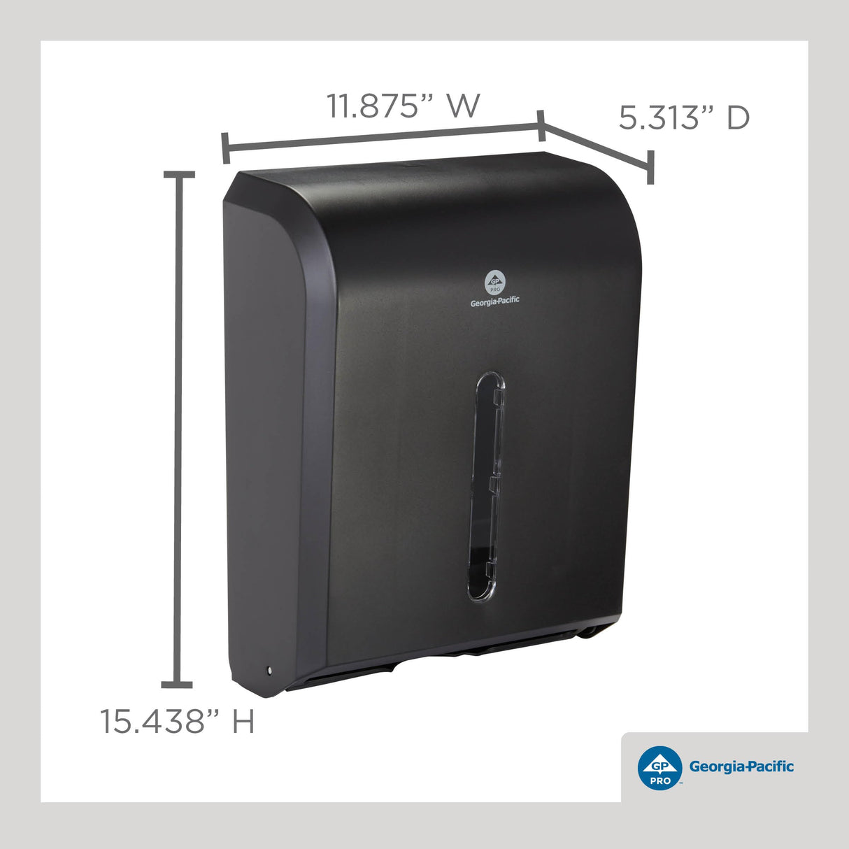 Georgia-Pacific Combi-Fold Paper Towel Dispenser, 56650A, Black