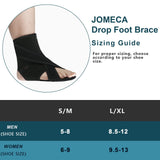 JOMECA Upgraded Drop Foot Brace for Walking with Shoes - Dual Forefoot Support Plates Adjustable Soft AFO, Foot Drop, TBI, ALS, MS, Bone Fracture, Fits Women & Men FSA or HSA Eligible (Left, S/M)