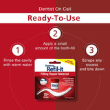 Dentemp Refil-It Dental Repair Kit - Temporary Tooth Filling (Cherry Flavor)