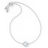 Swarovski Una Angelic Bracelet with Clear Crystals on a Rhodium Plated Chain with a Bolo Style Adjustable Closure