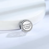 925 Sterling Silver Charms Fit Pandora Charms Bracelet God Has You In His Arms I Have You In My Heart Fit Wife Mother's Day Christmas Birthday Gift