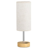 Dicoool Touch Bedside Table Lamp with USB - 3 Way Dimmable Wood Lamp for Bedroom Nightstand, Desk Lamp with Charging Station for Dorm, Living Room, Office, Kids Room, Small, 14in