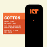 KT Tape, Original Cotton, Elastic Kinesiology Athletic Tape, 150 Precut 10” Strips, Beige