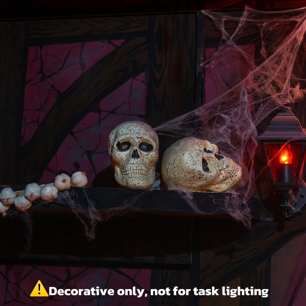 Hompavo Upgraded Flame Light Bulbs, E26 Flickering Fire Light Bulbs Flame Candle for Halloween Christmas Party Patio Porch Home Indoor & Outdoor Decorations - 10 Pack