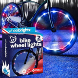 Brightz WheelBrightz LED Bike Wheel Lights - 2025 Edition with Superior Straps & LED-Weatherproof Shield! 14 Colors - Unmatched Durability, Visibility & 48+ Hours of Dazzling Illumination