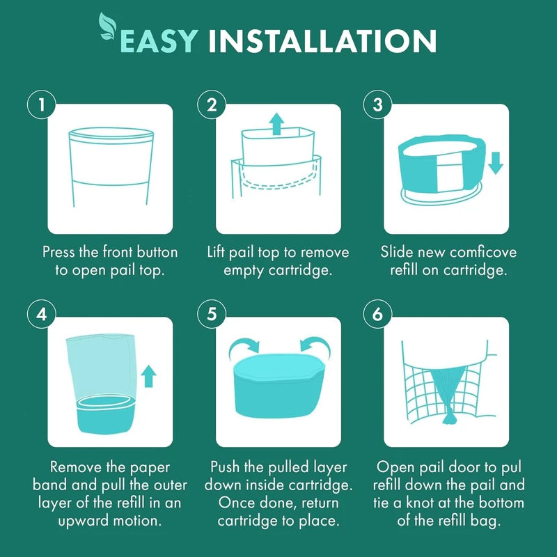 8 Pack Adult Diaper Liner Refills, Compatible with Janibell Akord 280 Slim Model, Adult Diaper System to Eliminate Waste, Odor Resistant by Comficove