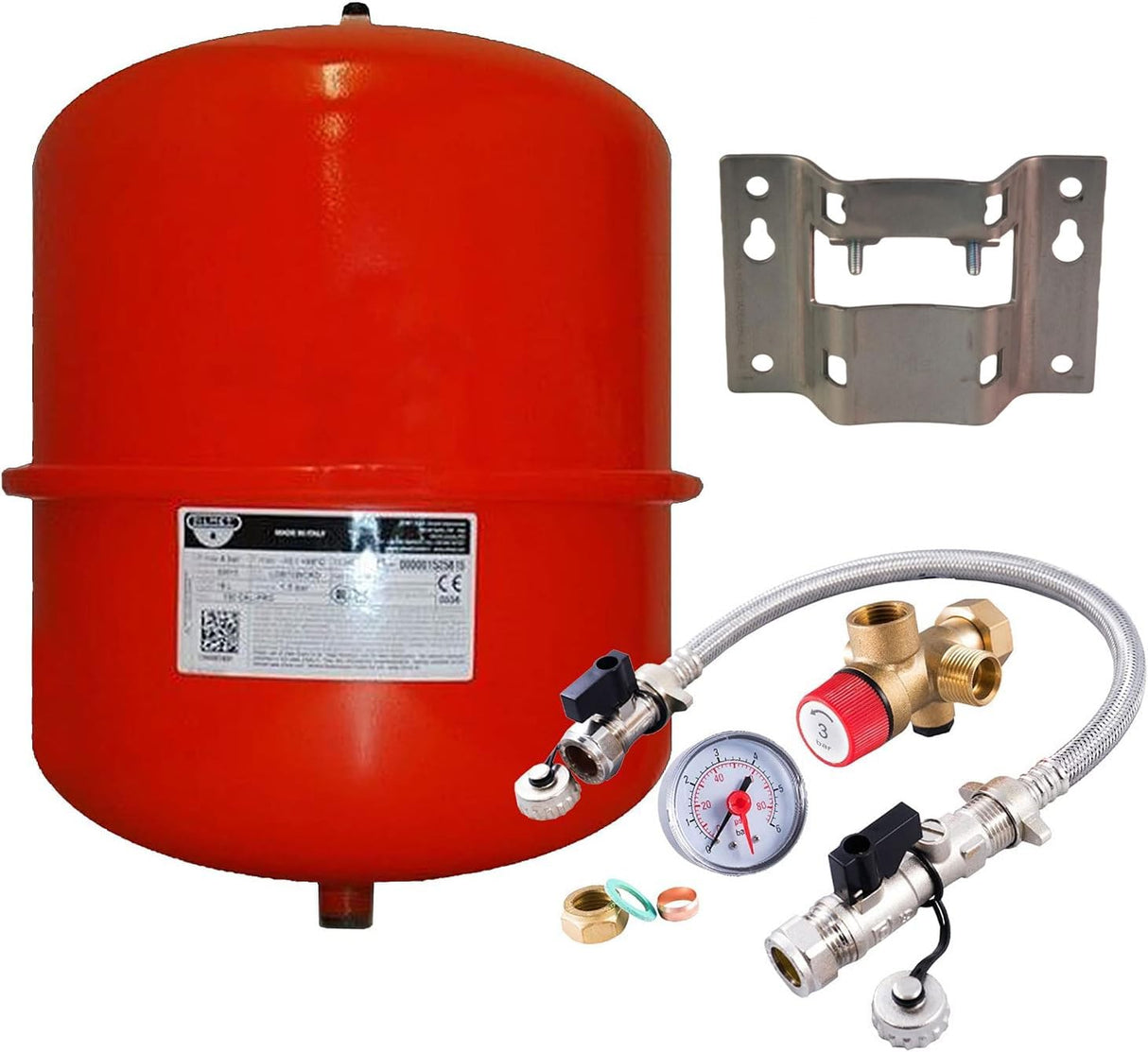 Zilmet - 18 Litre Red Heating Expansion Vessel & Sealed System Kit Z1-301018 (Amazon)