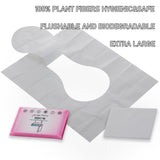 MA CHÉRIE Disposable Toilet Seat Cover 120 Pcs,Extra Large,Flushable,Travel and Pocket Size