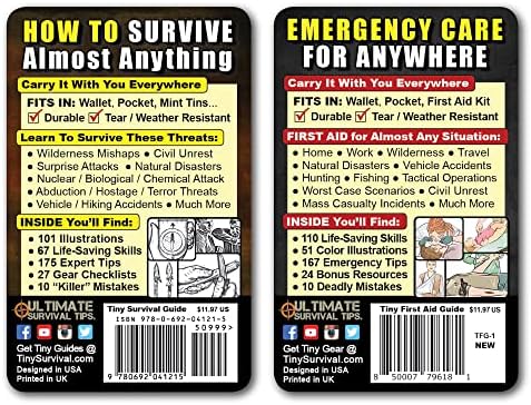 Tiny Survival Guides: A Life Insurance Policy in Your Pocket - The Ultimate “Survive Anything” Everyday Carry: Emergency, Disaster Preparedness Micro-Guide (1 Tiny Guide & 1 Tiny Field Guide)