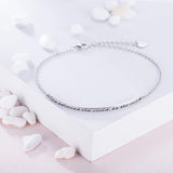 Billie Bijoux Graduation Gifts 925 Sterling Silver Women Engraved Inspirational Adjustable Bracelet “She Believed She Could So She Did” Friendship Gifts (A-silver)