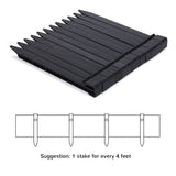 Anleolife 60ft Flexible Plastic Landscape Edging Coil with 18 Stakes