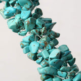 YACQ Turquoise Stretch Cuff Bracelet 5 Layer Braided Chunky Chakra bracelet Handmade Jewelry for Women Girlfriends Wife 7.5"