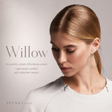SPUNKYsoul Willow Two Tone Oval Hoop Earrings for Women, Gold Silver Dangle