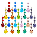GOLDENHAITAI 20pcs 38mm Crystal Maple Leaf Chandelier Prism Replacement