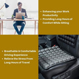 SUNFICON Air Cushion Inflatable Chair Air Seat Cushion Car Portable Breathable Comfort Cushion Office Wheelchair Pad Orthopedics Pain Pressure Relief Cushion Camping Seat Mat 18 x 16 x1 in Black