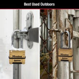 Master Lock Brass ProSeries Set Your Own Combination Lock, Outdoor Heavy-Duty Padlock for Construction Sites, Gates, Fences, 2-1/4" Wide, 1175LHSS