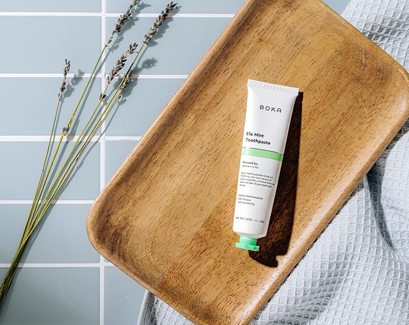 Boka Fluoride Free Toothpaste Nano Hydroxyapatite, Helps Remineralize, Appropriate for Sensitive Teeth, Whitening - for Adult, Kids Oral Care - Refresh Mint Flavor, 4 Fl Oz 3Pk