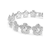 Swarovski Ariana Grande x bracelet, Round cut, Flower, White, Rhodium plated