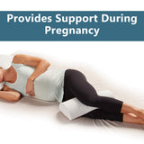 ComfiLife Knee Pillow for Back Sleeping – 100% Memory Foam Bolster Pillow for Legs – Under Knee Pillow for Sleeping on Back – Leg Pillow for Back & Hip Pain Relief for Side Sleepers – Half Moon Pillow