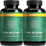 Primal Harvest 2 Pack, Multivitamin for Women and Men Vitamin A, Vitamin C, Vitamin D and E, Vitamin B12, B6, Biotin, Zinc Supplements, 60 Capsules