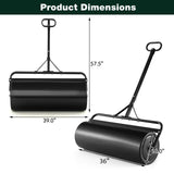 IRONMAX 30 Gallons/113 L Manual Lawn Roller, Water & Sand Fillable, Black