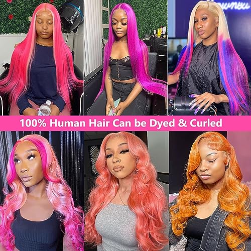 CGCFOYM Blonde 613 Lace Front Wig Human Hair 13x4 HD Transparent Straight Pre Plucked Frontal Wigs 180% Density