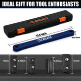coobeast Offset Extension Wrench Impact Ready Socket Wrench Extender Tool with Versatile 1/4", 3/8", and 1/2" Square Drive Adapters, Universal Extensions Wrench for Small Place