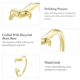 MUNDELL Cute Dachshund Rings 14K Gold Plated Puppy Dog Rings for Women Animal Rings Stacking Ring Statement Ring