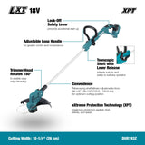 Makita Edge Cutter BL 18V LXT Telescopic DUR193Z String Trimmer