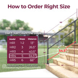CHR Fence & Rail Hand Rails for Outdoor Steps, 5 Step Handrail & Indoor Stair Railing Kit, Railings for Outdoor Steps and Hand Rails for Seniors for Porch Railing & Deck Hand Rail, 4 to 5 Steps