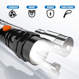 Telescoping Magnetic Pick Up Tool with 1 lb and 15 lb Pickup Rod, Round and Square 360 Swivel Adjustable Inspection Mirror and Flexible LED Flashlight, Fathers Day Gifts for Dad, Him, Husband, Men