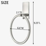 STWWO Brushed Nickel Towel Ring, Hand Towel Holder for Bathroom, Self Adhesive Hand Towel Rings for Bath, Kitchen, RV, No Drill Hole