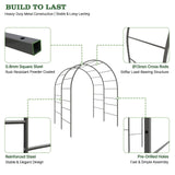 Anleolife 4x6ft Galvanized Garden Arch Trellis, Raised Beds and Vines