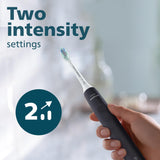 Philips Sonicare 4100 Rechargeable Electric Toothbrush, Advanced Plaque Removal, Pressure Sensor, Includes Brush Head Case, Black BD5003AZ
