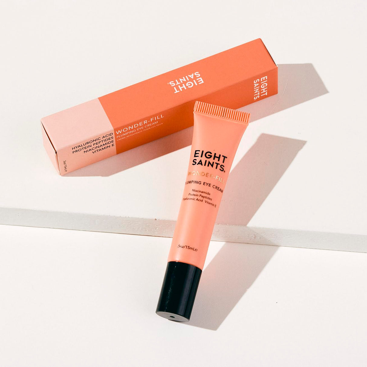 Eight Saints Wonder-fill Plumping Eye Cream, Natural and Organic Anti Aging Under Eye Cream to Plump Skin, Reduce Wrinkles, Fine Lines, and Under Eye Bags, Dark Circles Under Eye Treatment, 0.5 Ounces