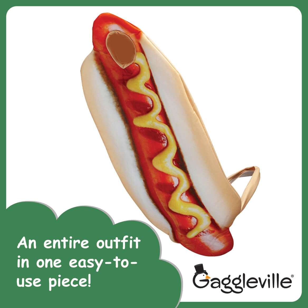 Fox Valley Traders Gaggleville Hot Dog Goose Outfit, Fits Large 23" H Statue