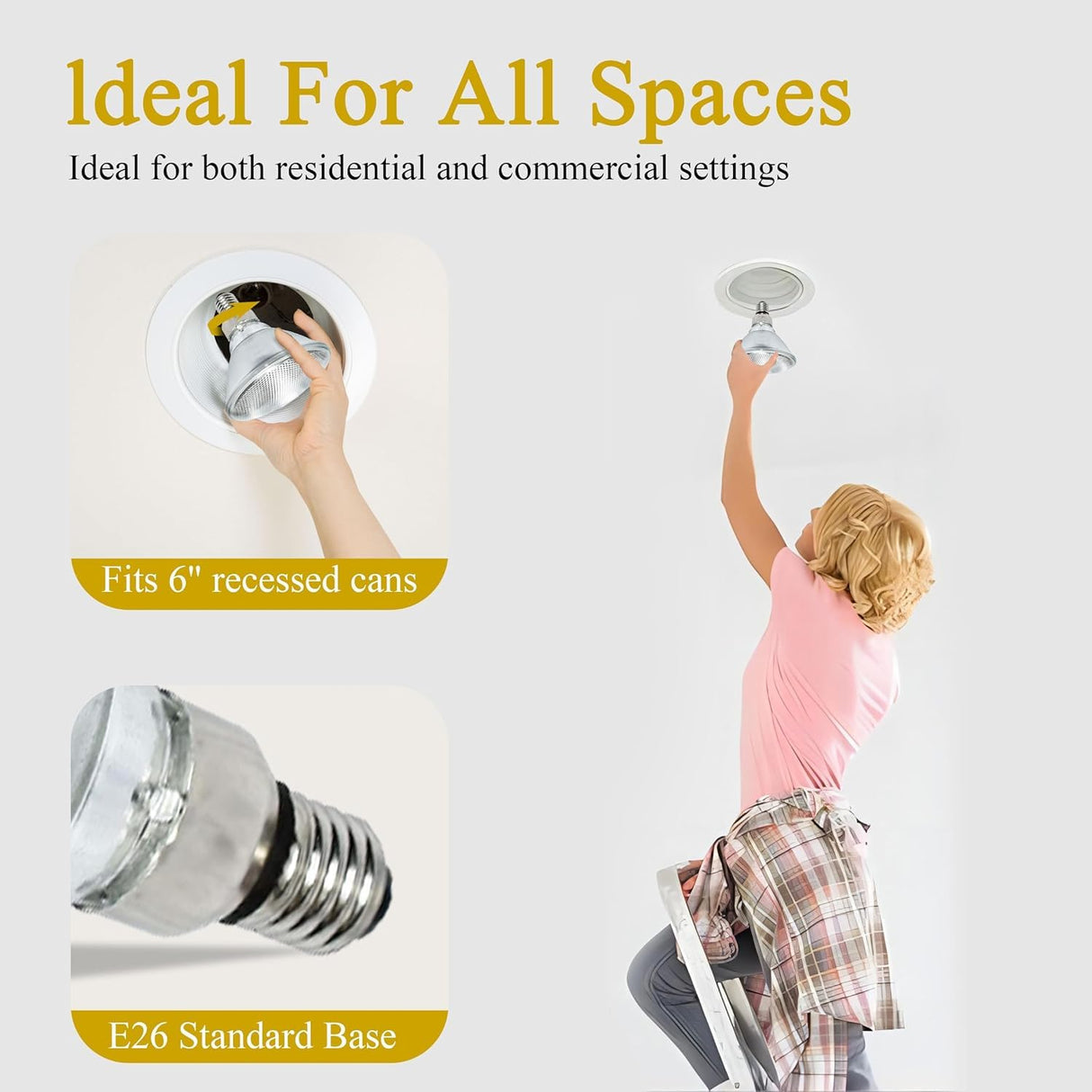 Lachesan PAR38 Halogen Flood Light Bulbs 2 Pcs, 90W 120V Halogen Bulb, E26 Base, 2700K Warm White Light for Indoor