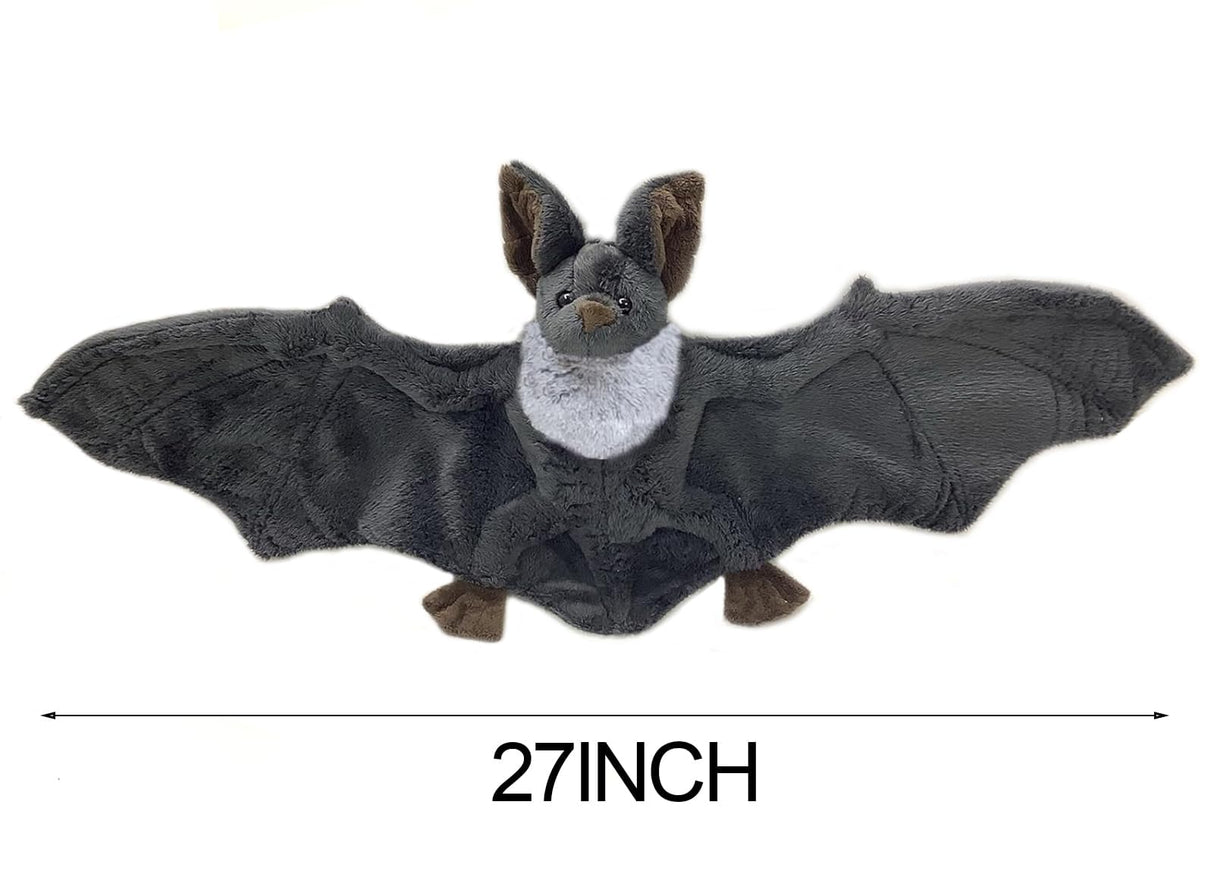 Enivtfz Large Bat Plush Toys, Creepy Goth Lifelike Bats Plushie Dolls, Soft Hugging Toys for Halloween, Easter, Christmas, Valentines, Birthday Gifts