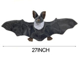 Enivtfz Large Bat Plush Toys, Creepy Goth Lifelike Bats Plushie Dolls, Soft Hugging Toys for Halloween, Easter, Christmas, Valentines, Birthday Gifts