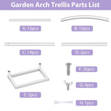 Sunexinlo Garden Arch Trellis with Base, 5.3'W x 7.6'H or 7.9'W x 6.3'H Wedding Arch, Metal Garden Trellis for Climbing Plants Outdoor Wedding Christmas Bridal Party Decoration, White
