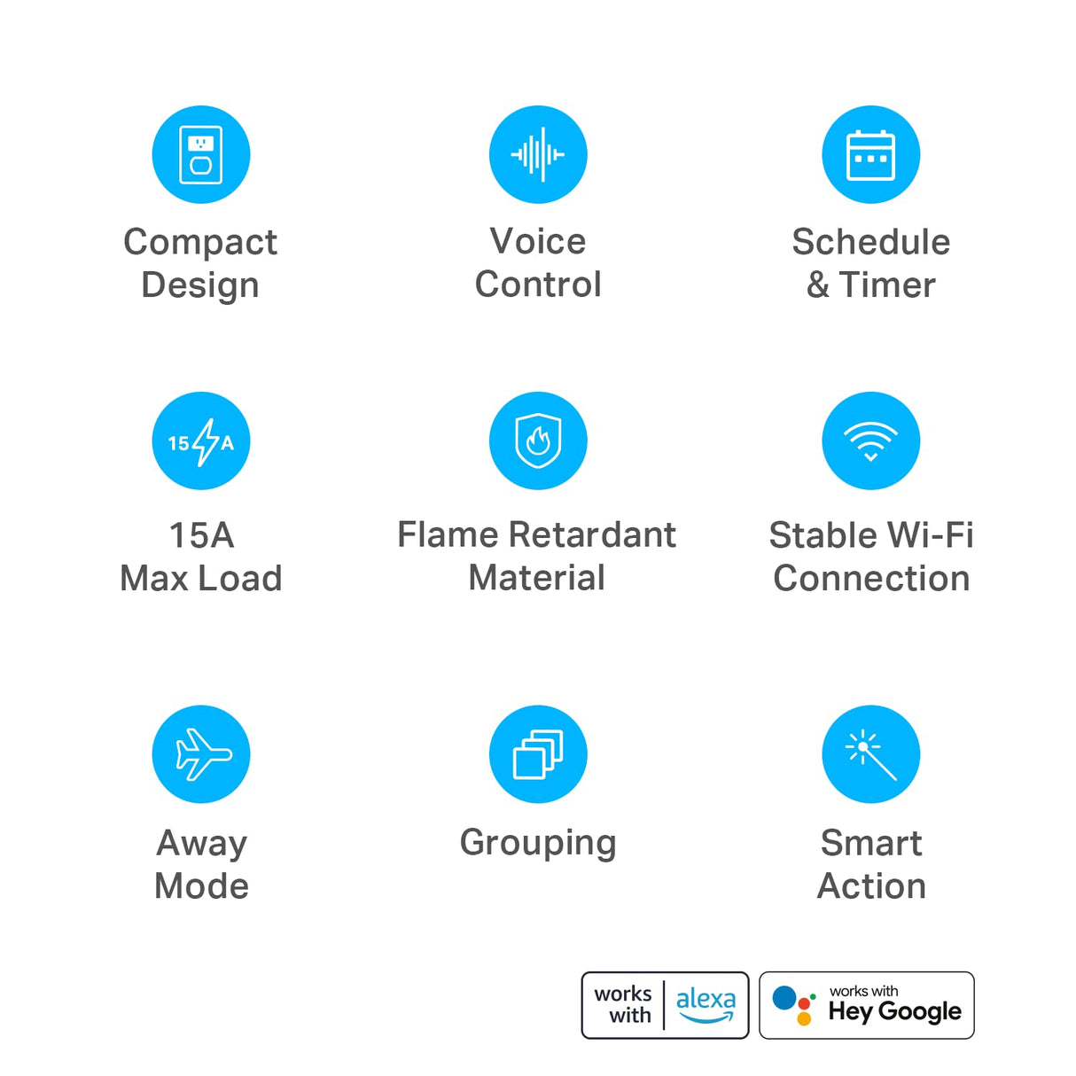 Kasa Smart Plug Mini 15A, Smart Home Wi-Fi Outlet Works with Alexa, Google Home, No Hub Required, UL Certified, 2.4G WiFi Only, 4-Pack(EP10P4) , White