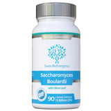 Saccharomyces Boulardii 5 Billion CFU 90 Capsules - No Refrigeration Required - High Strength Non-Colonising Yeast with synergistic Olive Leaf, Biotin and Vitamin D3