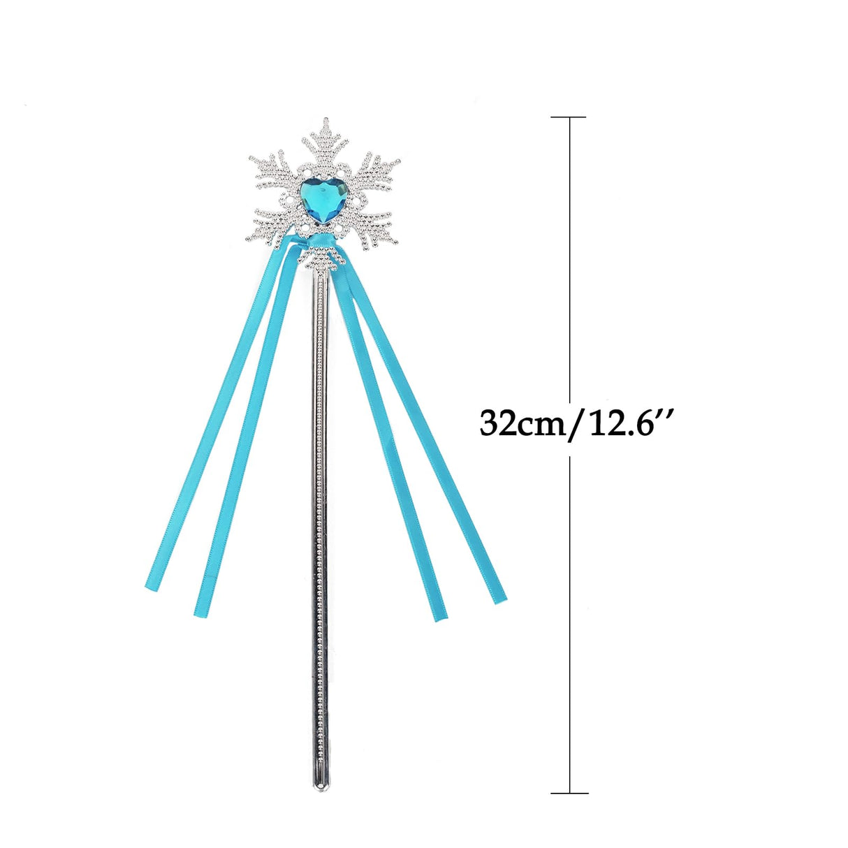 Probeauty Long Blonde Braided Wig for Girls Princess Cosplay, Kids Costume Wig with Magic Wand Crown for Halloween Christmas Birthday Party