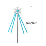 Probeauty Long Blonde Braided Wig for Girls Princess Cosplay, Kids Costume Wig with Magic Wand Crown for Halloween Christmas Birthday Party