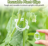 Mqacpu 50Pcs Tomato Clips,Plastic Trellis Clip Secured Plant Support Clips