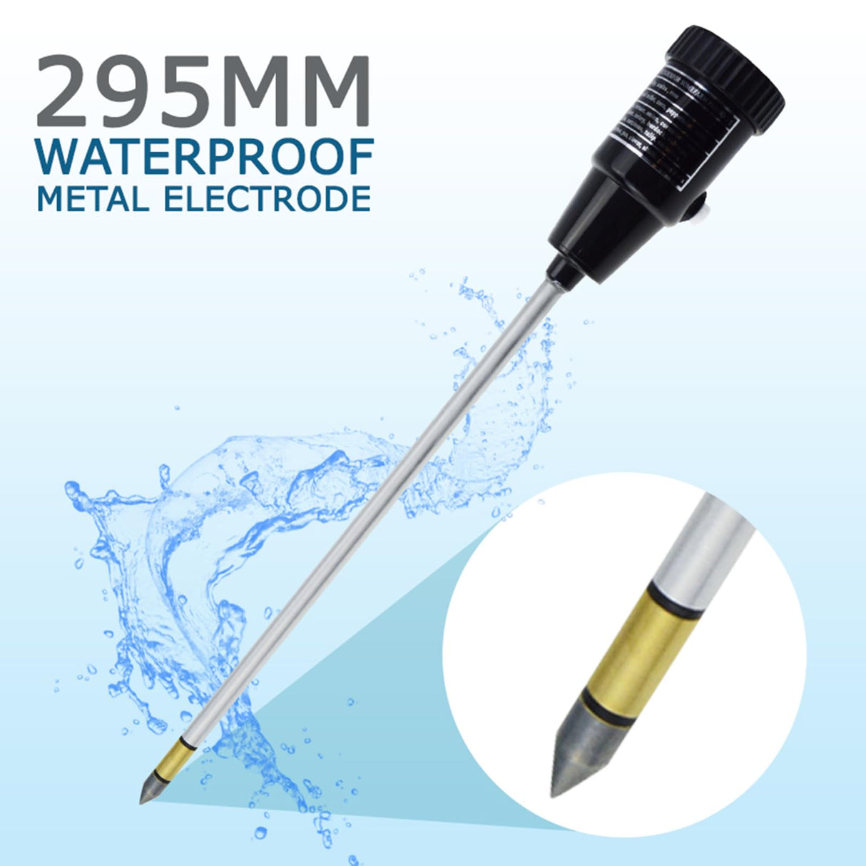 Soil PH Meter, Soil Moisture Sensor Meter, Soil PH Tester Gardening Tool Kits for Plant, Tree, Soil Tester for Moisture Great for Garden, Lawn, Farm, Indoor & Outdoor Use 295mm Long